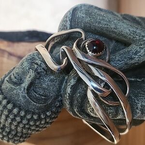 Garnet Cuff Bracelet